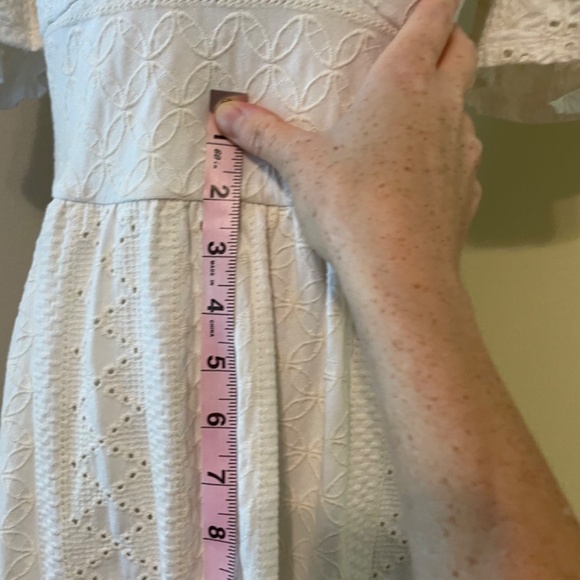 Anthropologie Maeve XS Maxi dress soft t shirt material eyelet Like New - Picture 13 of 13